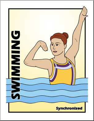 Clip Art: Synchronized Swimming Color