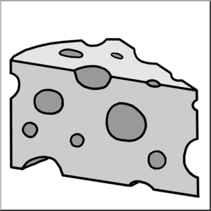 Clip Art: Swiss Cheese Grayscale