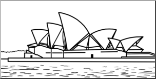 Clip Art: Sydney Opera House B&W