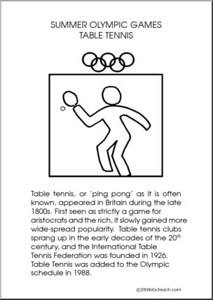 Olympic Events: Table Tennis