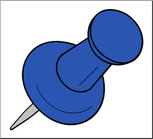 Clip Art: Tack Blue Color 2