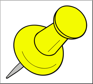 Clip Art: Tack Yellow Color 2