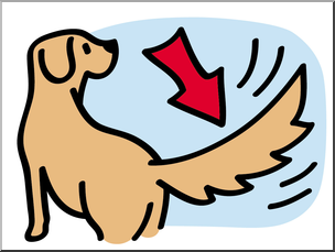 Clip Art: Basic Words: Tail Color Unlabeled