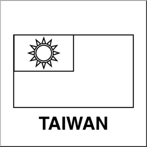 Clip Art: Flags: Taiwan B&W