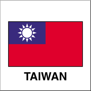 Clip Art: Flags: Taiwan Color