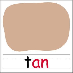 Clip Art: Basic Words: -an Phonics: Tan Color