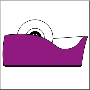 Clip Art: Tape Dispenser Purple