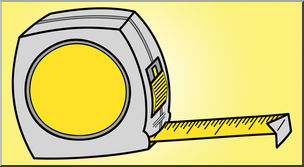Clip Art: Tools: Tape Measure Color 1