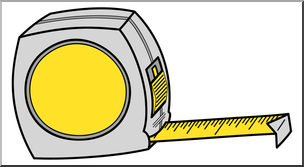 Clip Art: Tools: Tape Measure Color 2