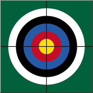 Clip Art: Target: Archery Color