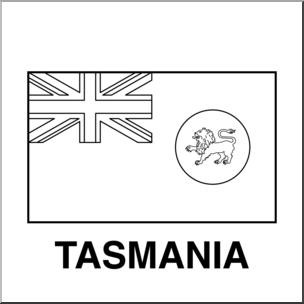 Clip Art: Flags: Tasmania B&W