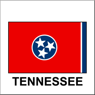 Clip Art: Flags: Tennessee Color