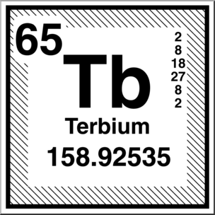 Clip Art: Elements: Terbium B&W