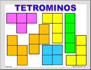 Tetrominos Pieces Math Puzzle