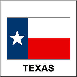 Clip Art: Flags: Texas Color