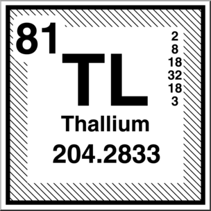 Clip Art: Elements: Thallium B&W