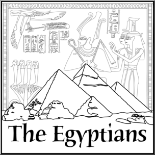 Clip Art: Ancient Civilizations: The Egyptians B&W