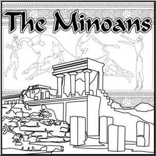 Clip Art: Ancient Civilizations: The Minoans B&W