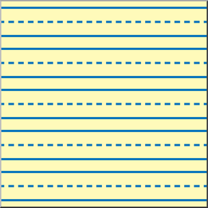 Clip Art: Three Rule Lines 5 Rows Color 01