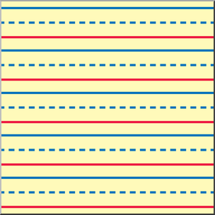 Clip Art: Three Rule Lines 5 Rows Color 03