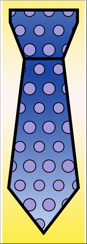 Clip Art: Tie with Spots Color 1