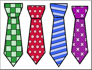 Clip Art: Ties Color 2