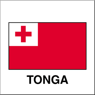Clip Art: Flags: Tonga Color