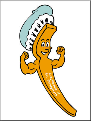 Clip Art: Toothbrush 1 Color