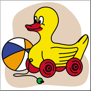 Clip Art: Toy Duck Color