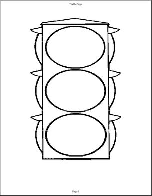 Coloring Page: Traffic Signal Sign