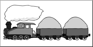 Clip Art: Train Grayscale