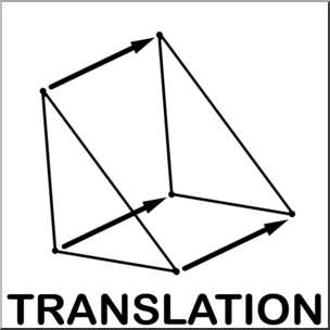 Clip Art: Geometry Illustration: Translation B&W