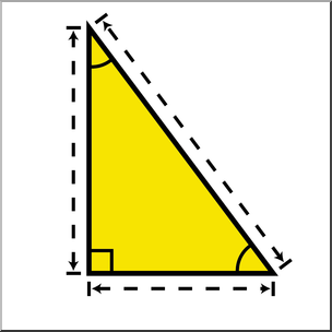 Clip Art: Shapes: Triangle: Right Geometry Color Unlabeled