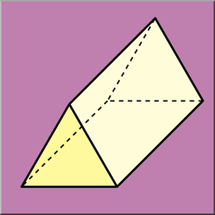 Clip Art: 3D Solids: Triangular Prism Color