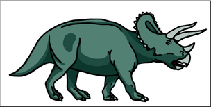 Clip Art: Triceratops Color