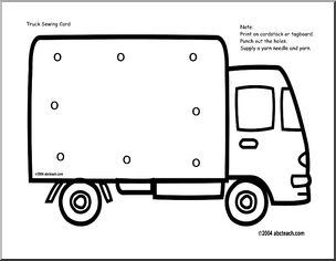 Sewing Card: Truck