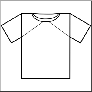 Clip Art: T-Shirt 2 B&W