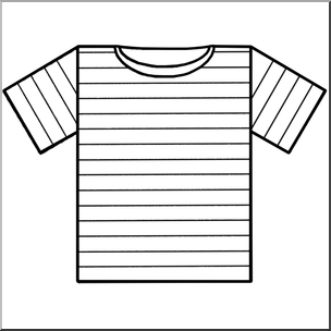 Clip Art: T-Shirt 4 B&W