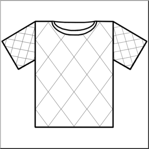 Clip Art: T-Shirt 5 B&W