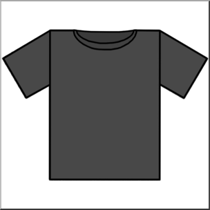 Clip Art: T-Shirt Black Color