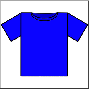 Clip Art: T-Shirt Blue Color