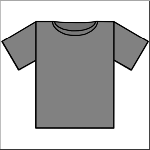 Clip Art: T-Shirt Grayscale