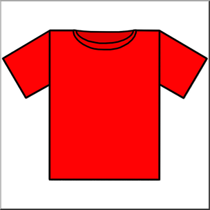Clip Art: T-Shirt Red Color