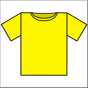 Clip Art: T-Shirt Yellow Color