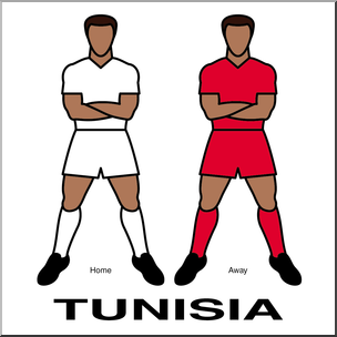 Clip Art: Men’s Uniforms: Tunisia Color