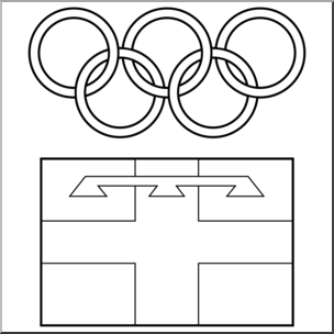 Clip Art: 2006 Winter Olympics Turin B&W