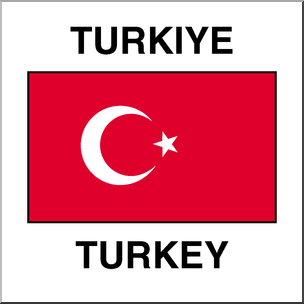 Clip Art: Flags: Turkey Color
