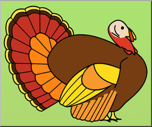 Clip Art: Turkey 2 Color