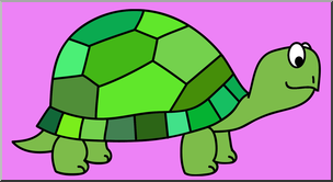 Clip Art: Cartoon Turtle 2 Color