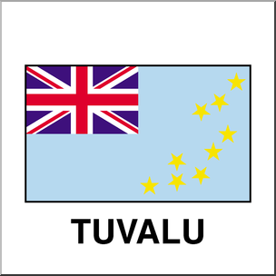 Clip Art: Flags: Tuvalu Color